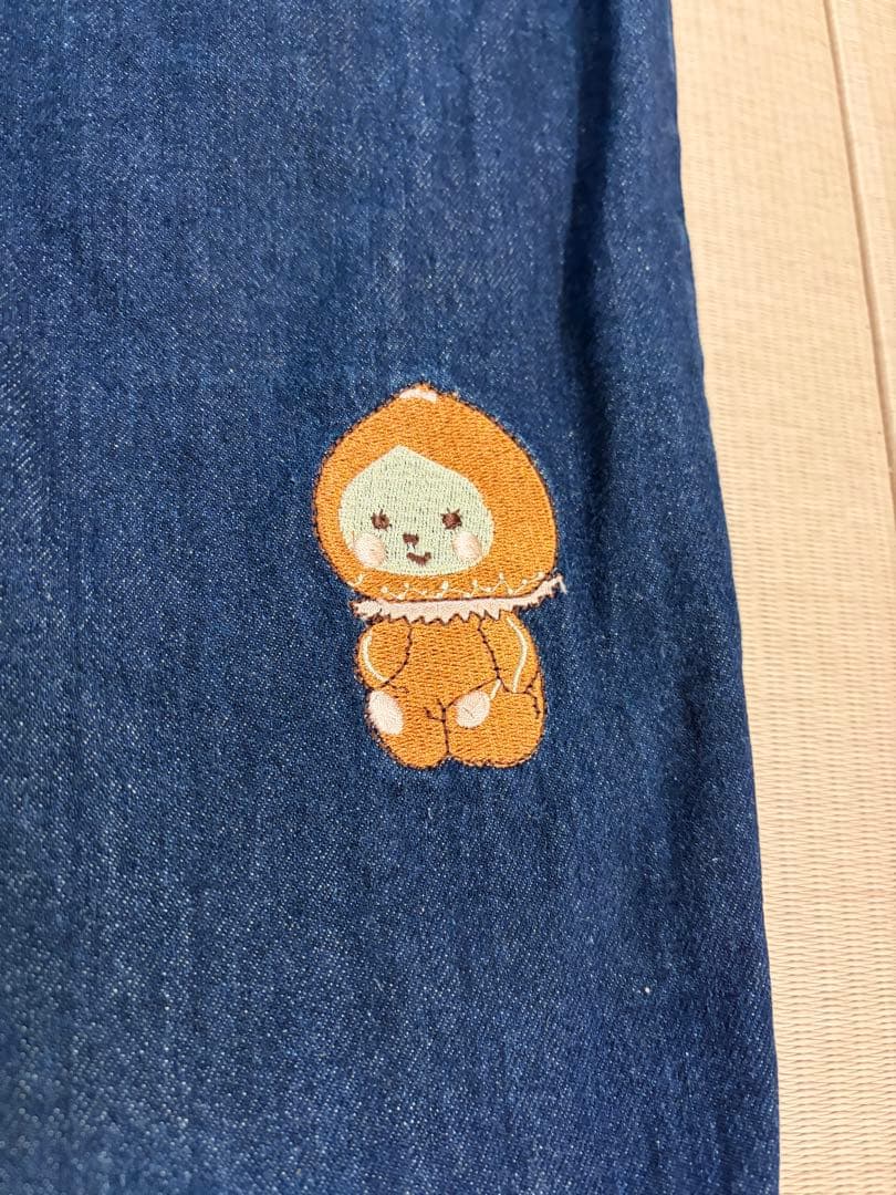 ユキエモン　刺繍　デニムパンツ