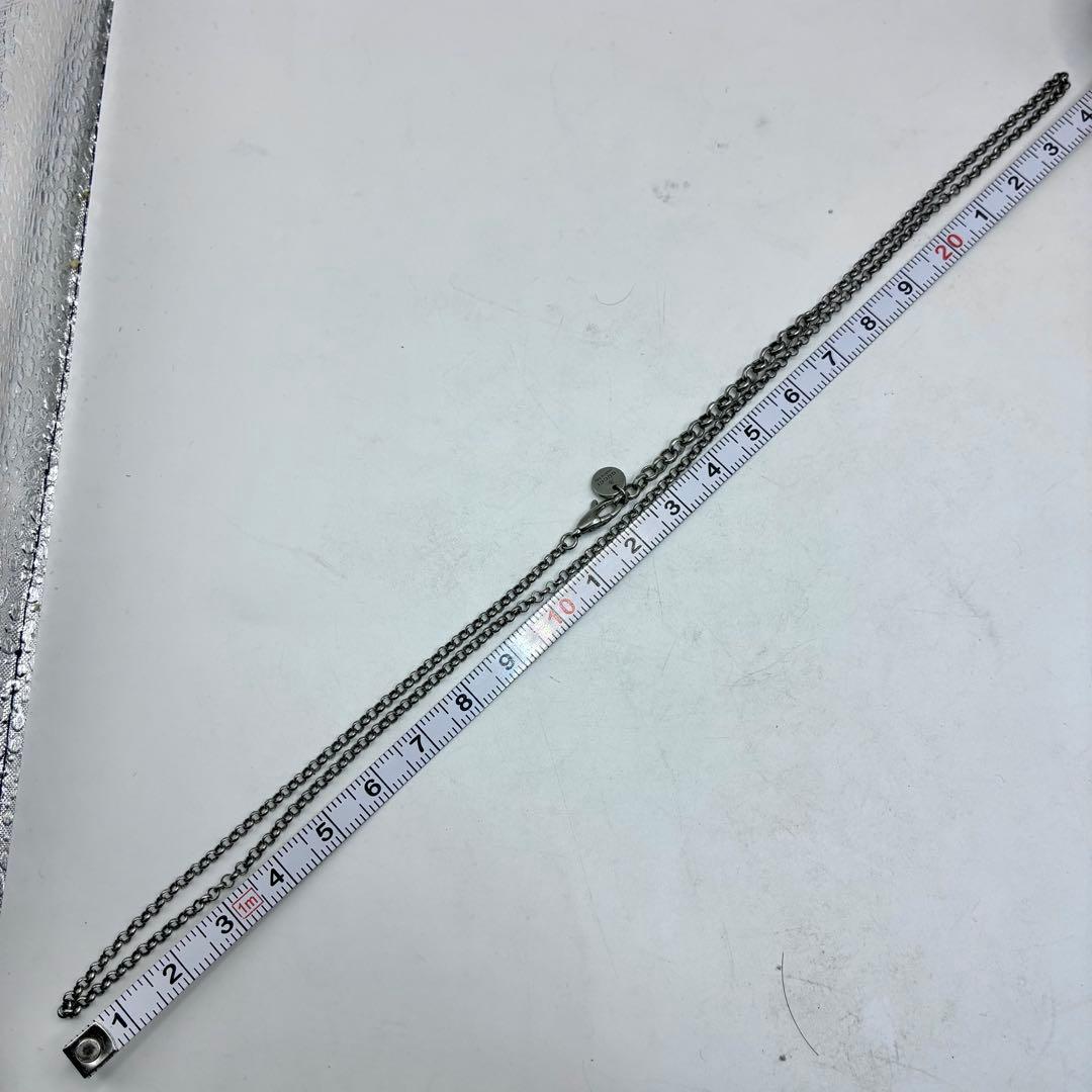 【50cm】グッチ あずきチェーン ブラック ネックレス　幅2.2mm　925