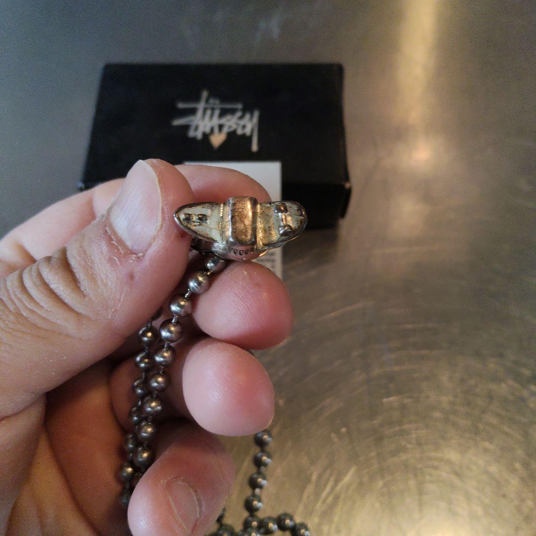 キ*ン様 【高騰中！！】90年代？Stussy スカル クロスボーン ネックレス