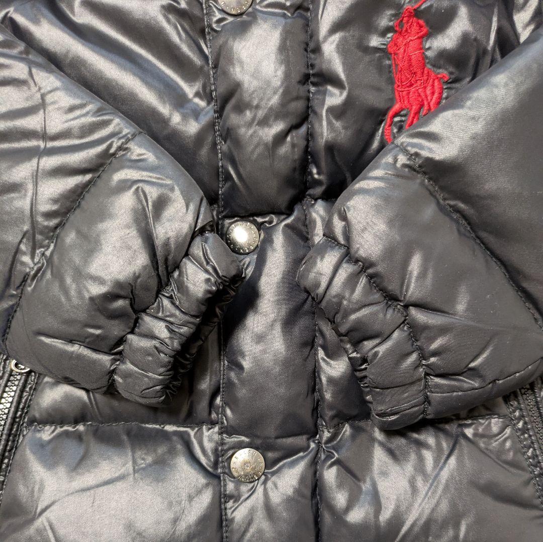 POLO ポロラルフローレン フード取外し可 ダウン 黒 90cm