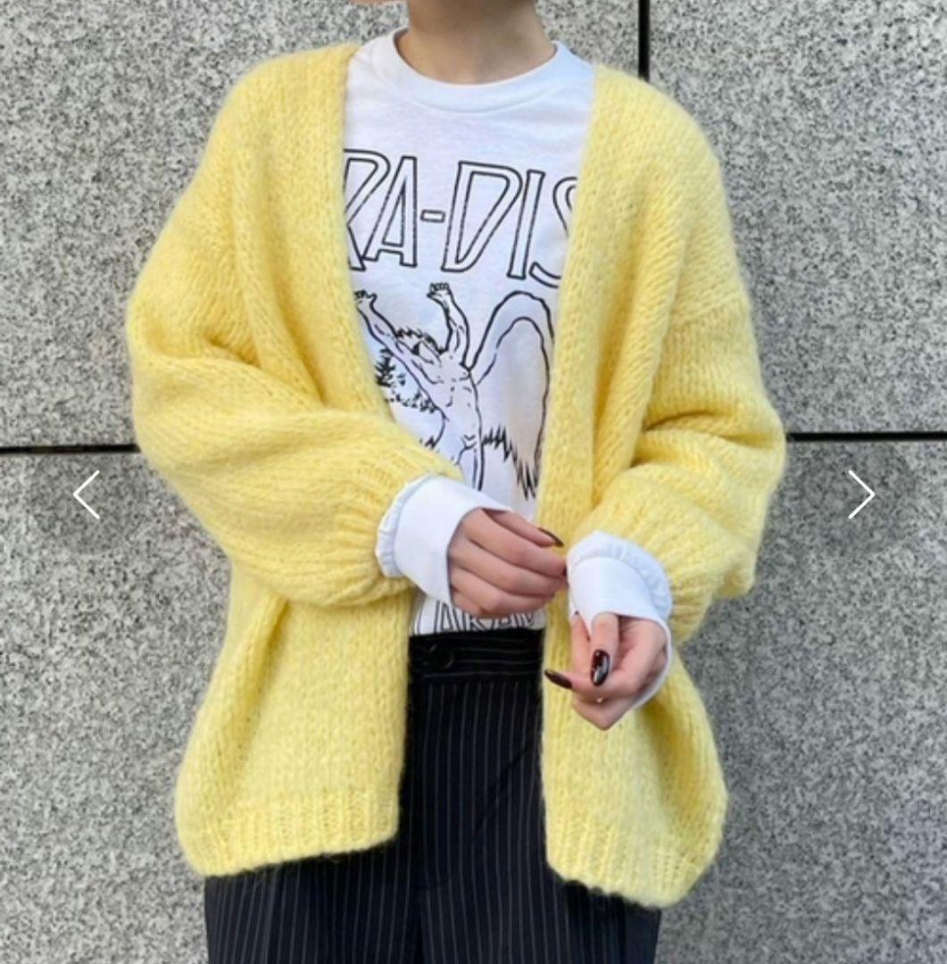 未使用 トリコジャンマルク カーディガン 黄色 ゆったりめ フランス製