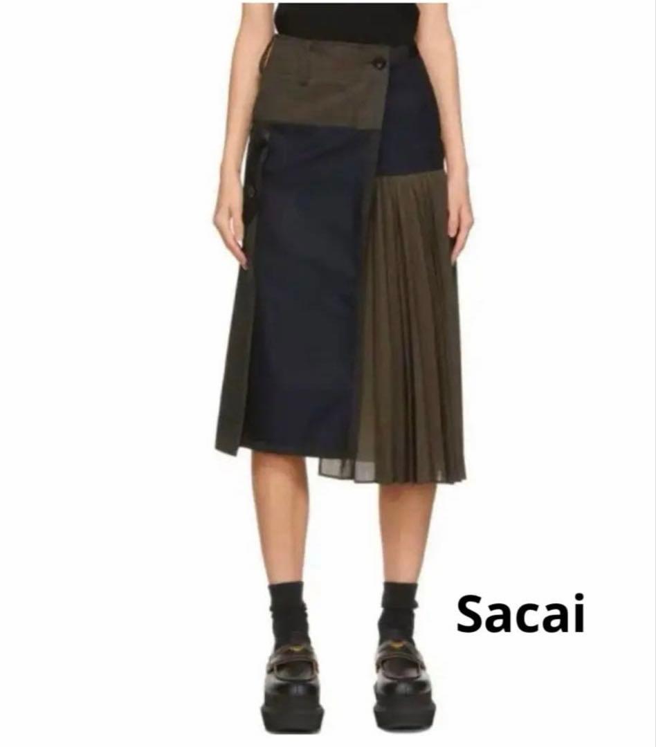 最終値下げ‼️Sacai サカイ 21SS アシンメトリー ロングスカート