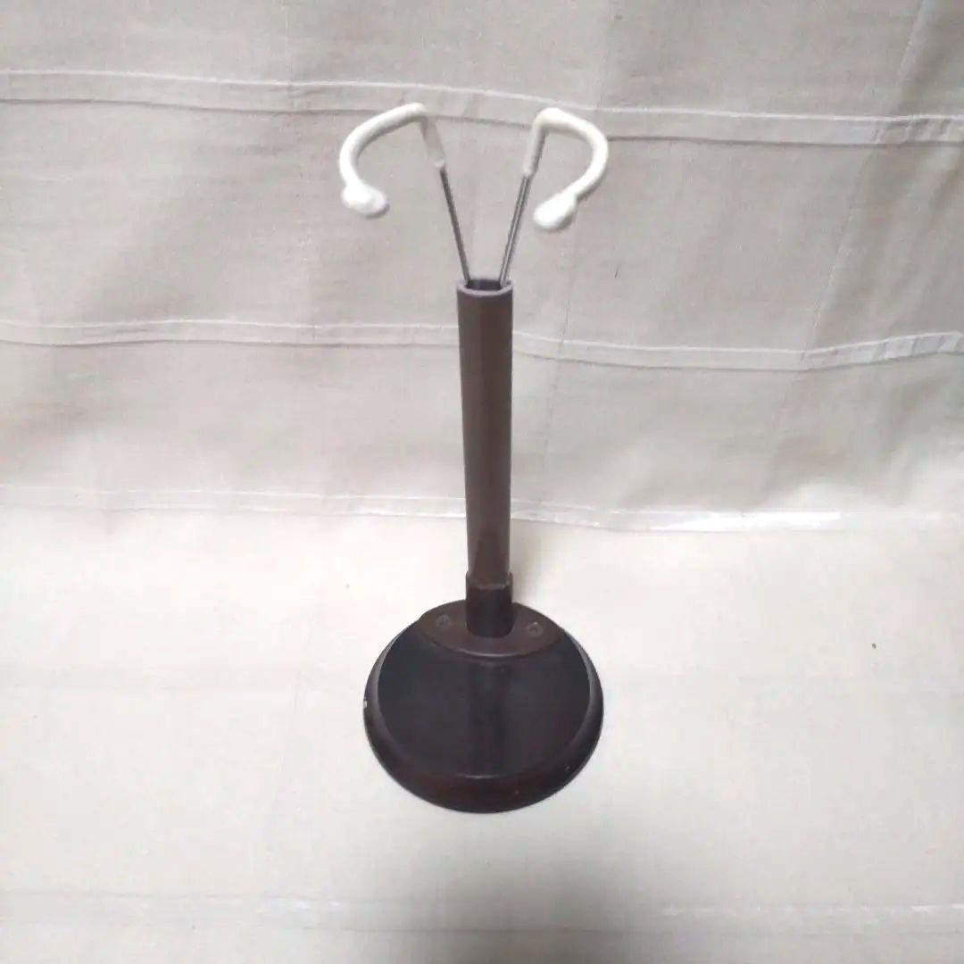 古布赤総絞り　着物ベア　26cm　スタンド付　七五三　お正月　ひな飾り