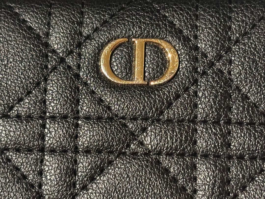 Dior ブラック 二つ折り財布 キルティング