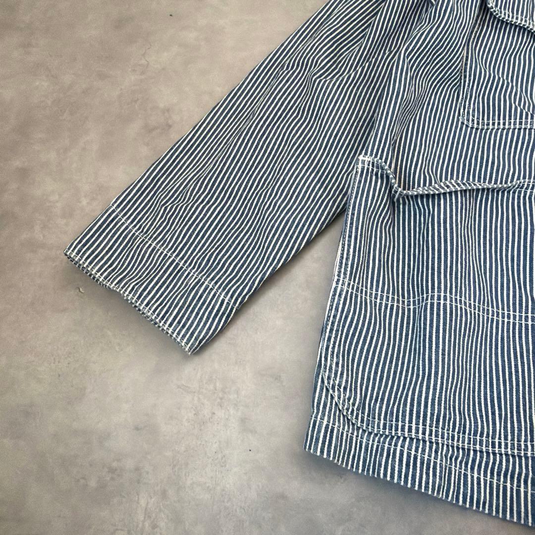 90s GLHEART ストライプ ヒッコリー デニム カバーオール
