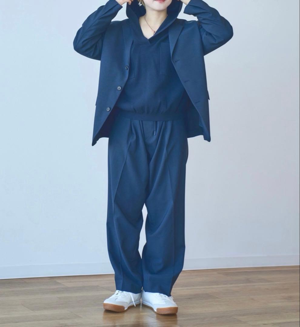 【美品】UNIQLO C 感動ジャケット 上下セット　ネイビー XXL