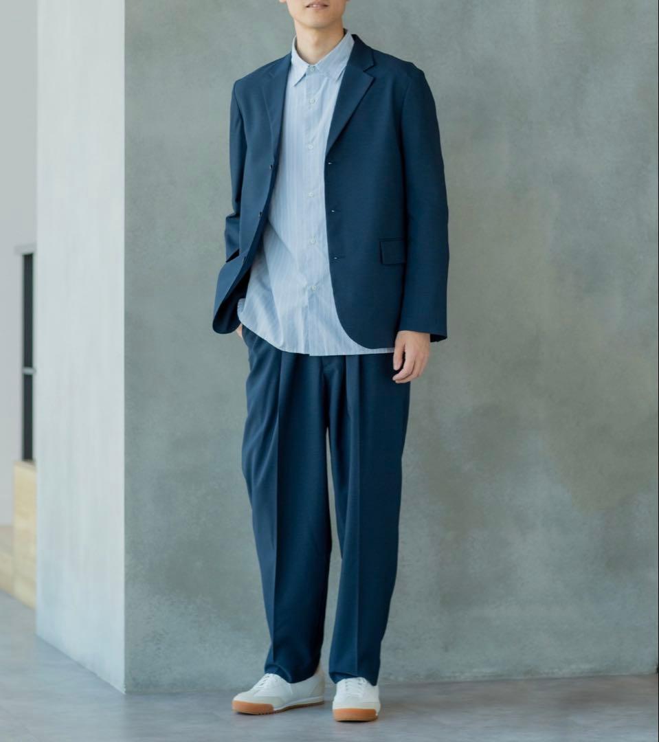【美品】UNIQLO C 感動ジャケット 上下セット　ネイビー XXL