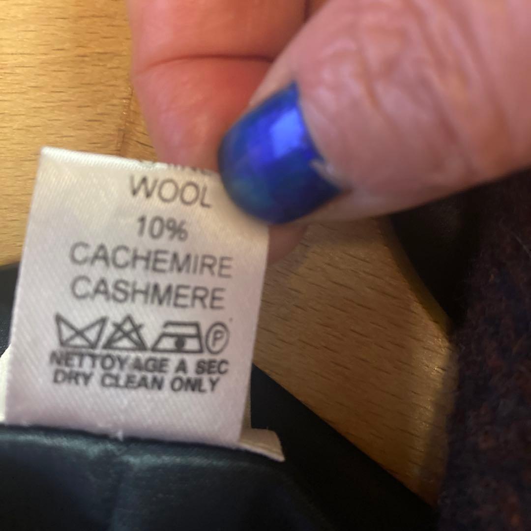 美品　ロングコートセリーヌ　カシミヤ入り