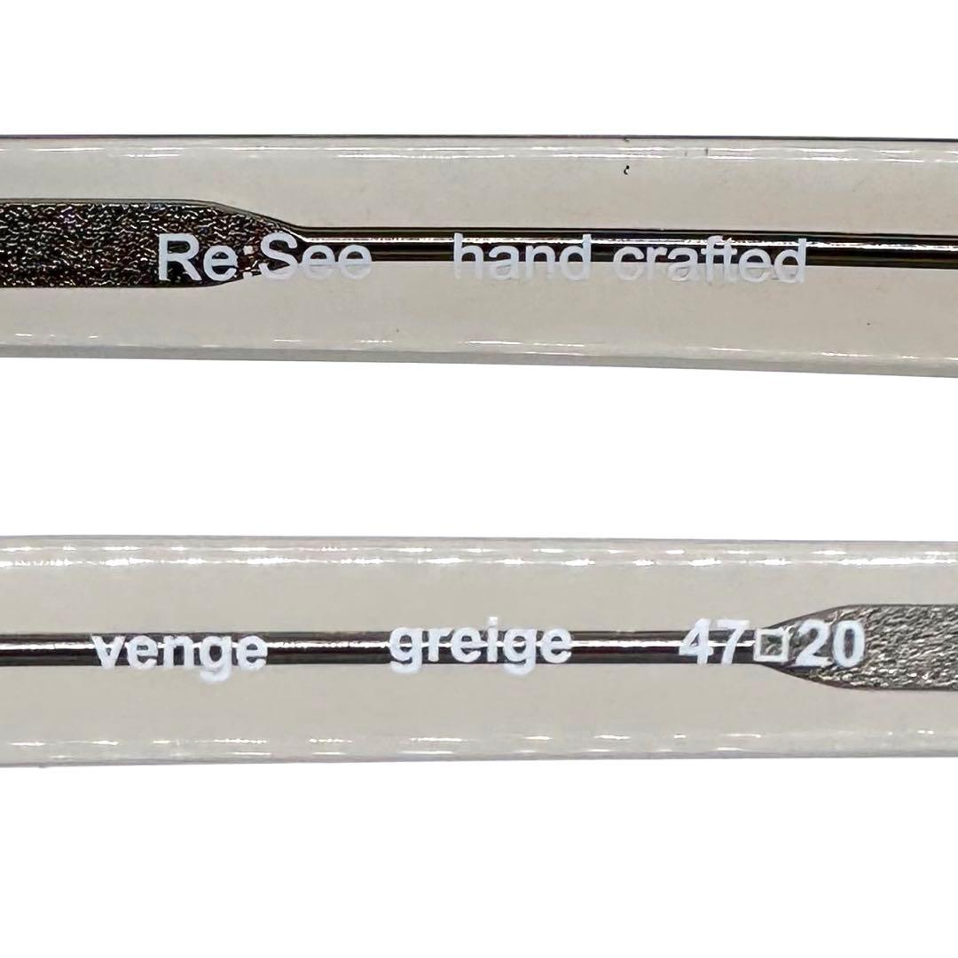 極美品✨Re:See サングラス カラーレンズ 度なし venge/greige