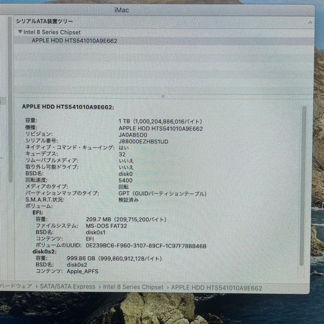 Apple iMac 21.5インチ Late 2013 メモリ16G 1TB