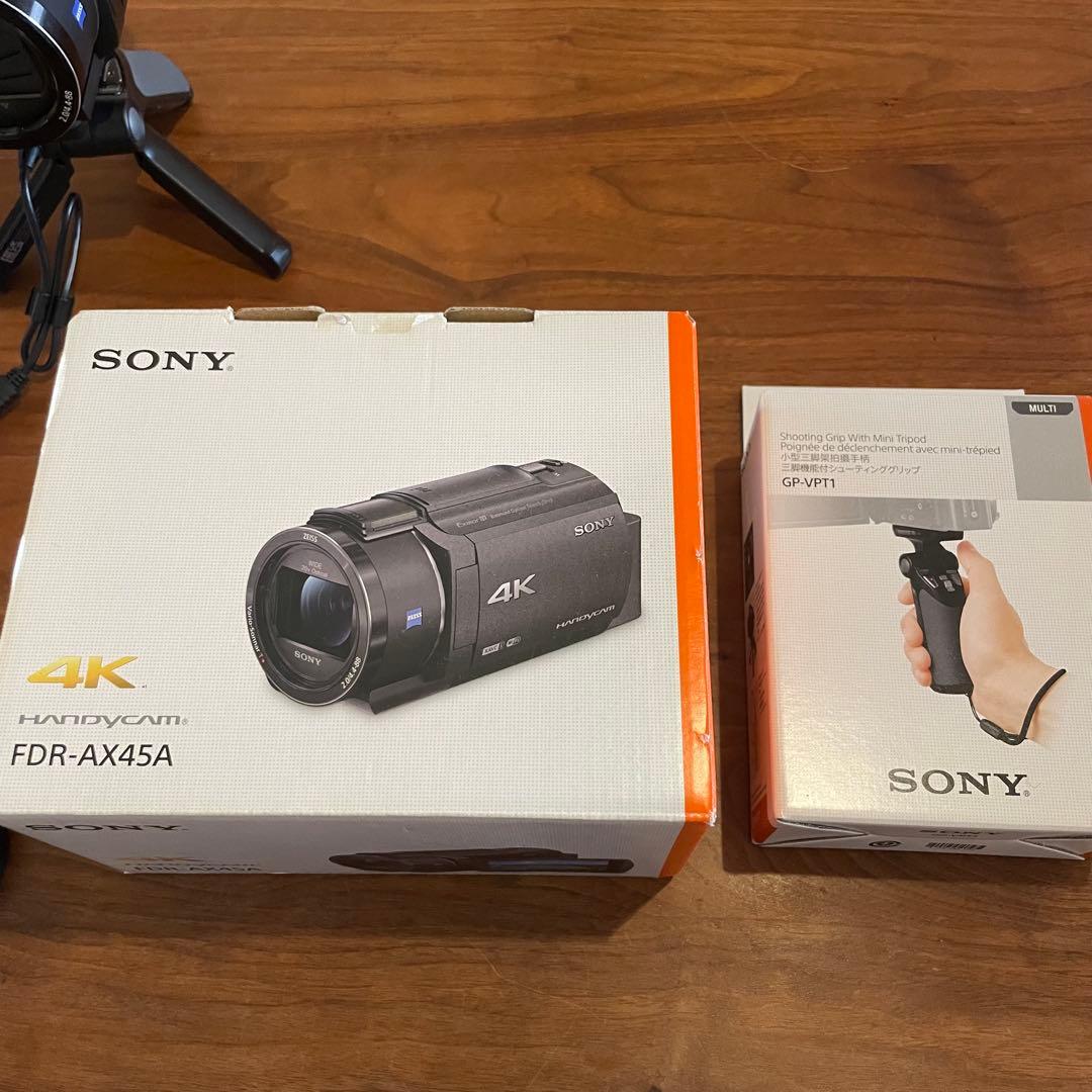 SONY FDR-AX45A、GP-VPT1、SDカード(128GB)セット