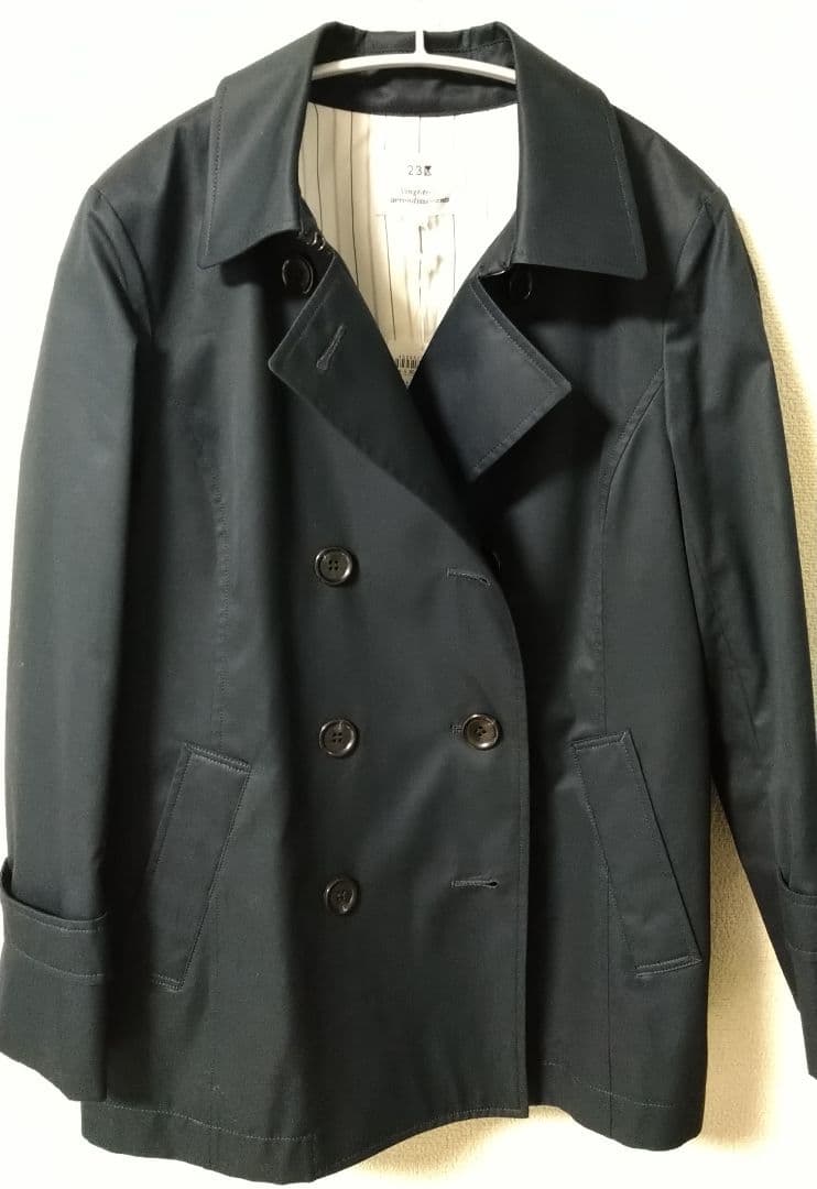 23区 トレンチコート ハーフ丈 未使用品 34サイズ 春秋向け ネイビー