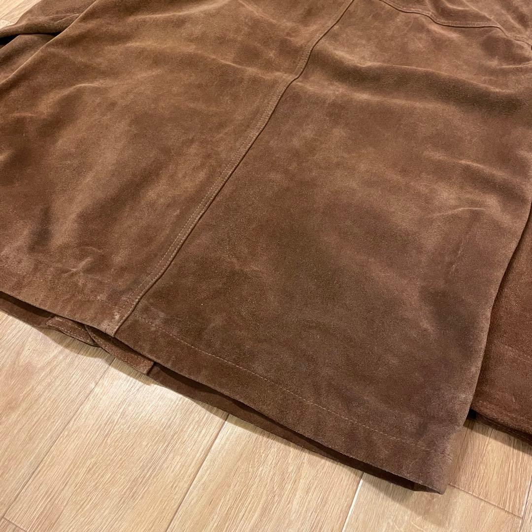 00's トルコ製 L.L.BEAN スエード カバーオール ブラウン L