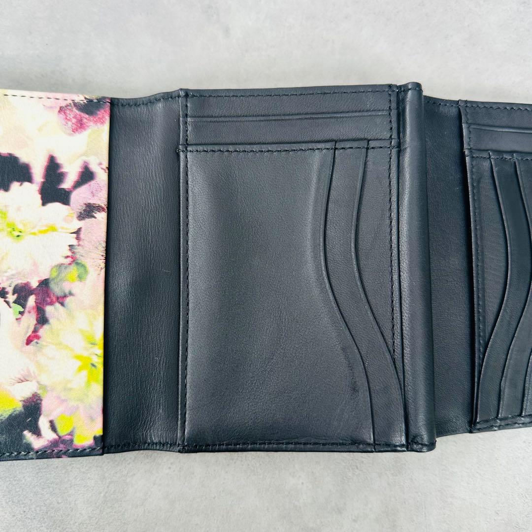 廃盤✨Paul Smith マーガレットプリントトリム がま口 三つ折り財布①