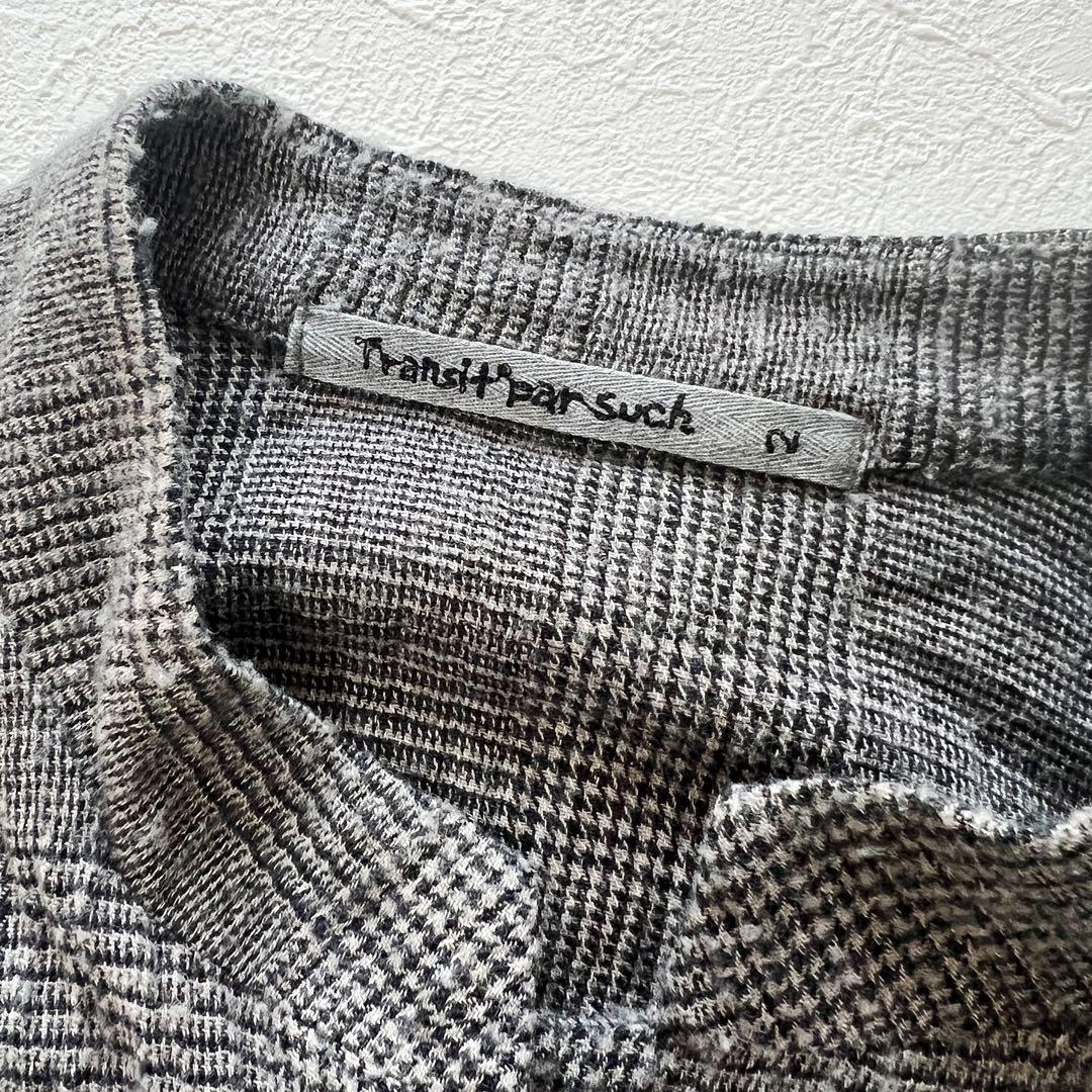 TRANSIT PAR-SUCH グレンチェックシャツコート M トランジット