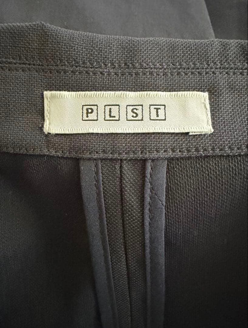新品 PLST プラステ リネンブレンド ダブルブレストジャケット ネイビー 紺