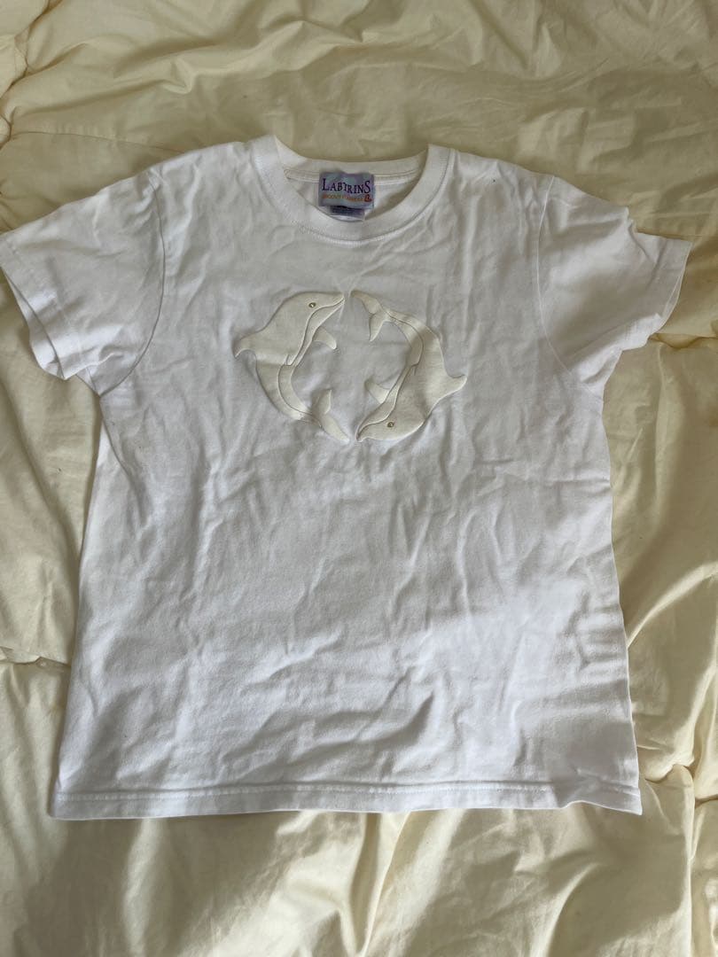 labyrins shury イルカ 白 Tシャツ