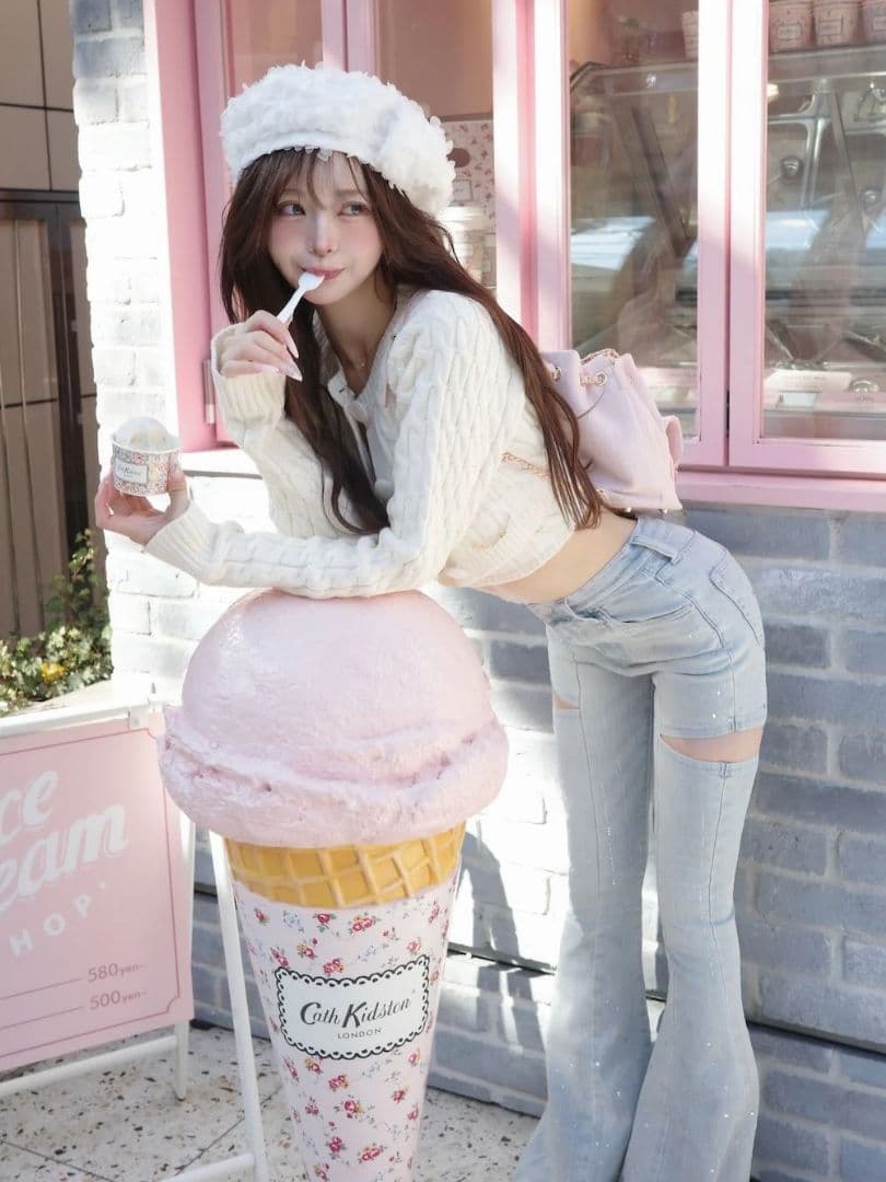 Darich ダーリッチ ドロップビジューフレアデニムパンツ M