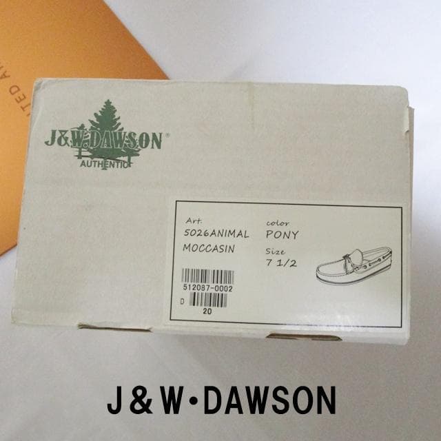 【新品】J&W.DAWSON ハラコ PONYモカシン Vibram71/2