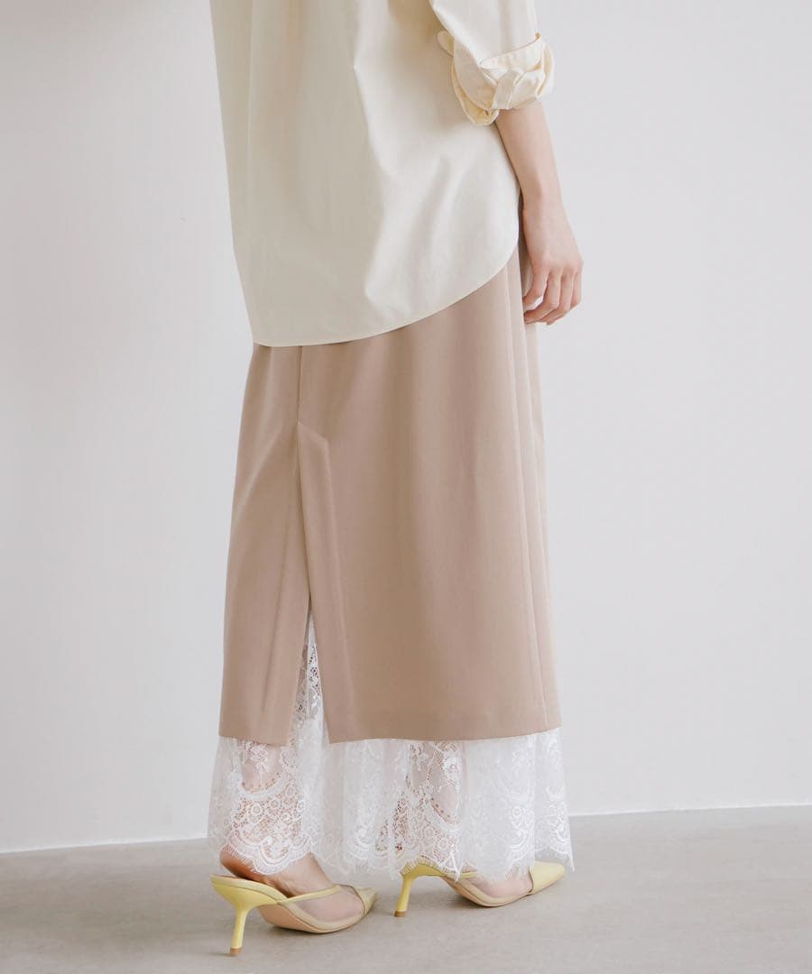 Aiméine エメイン T/R×サテンレースレイヤードスカート