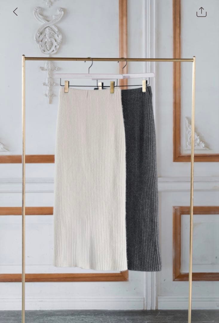 スカート HerLipTo Lydie Ribbed Knit Skirt