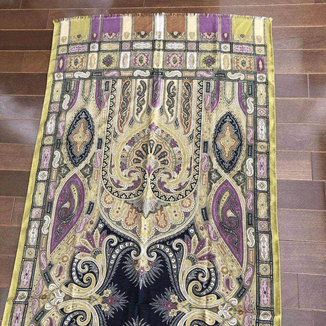 ETRO カシミヤ＆シルク　ストール　ペイズリー　エトロ　カシシル