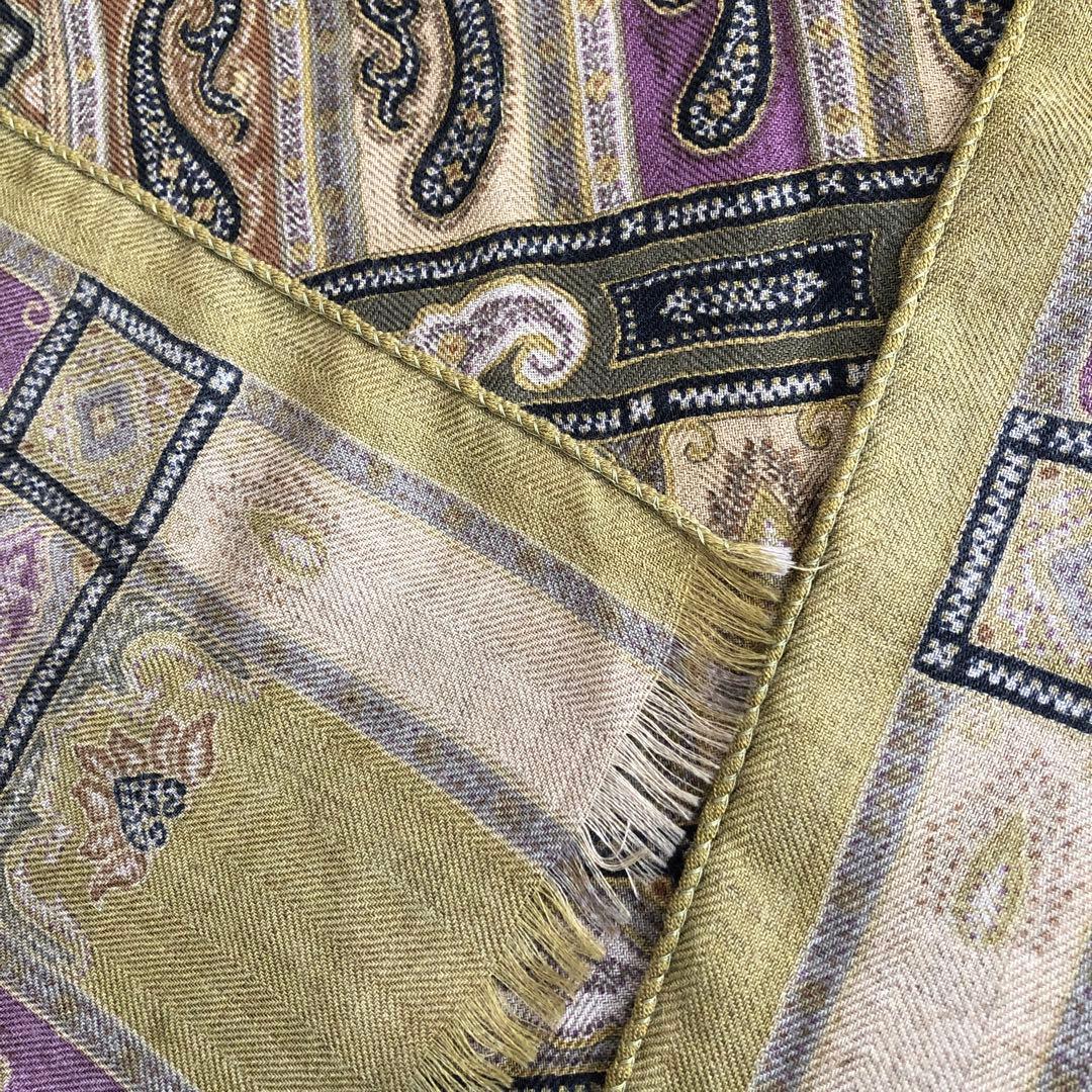 ETRO カシミヤ＆シルク　ストール　ペイズリー　エトロ　カシシル