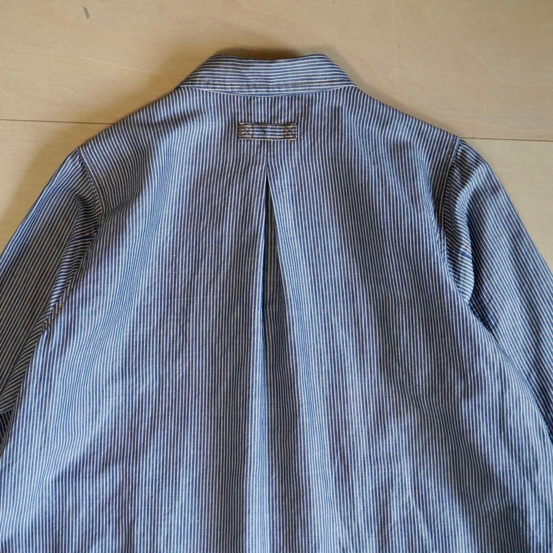 【美品】パラスパレス パームスカンパニー ヒッコリー風 ダブル スプリングコート