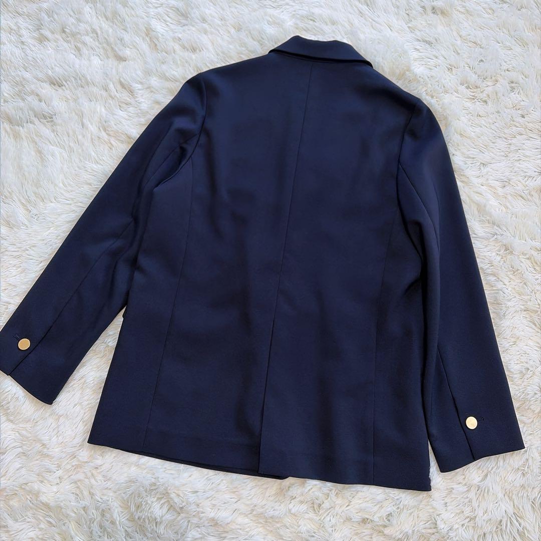 美品 ツイードライク ボックス ダブル ジャケット
