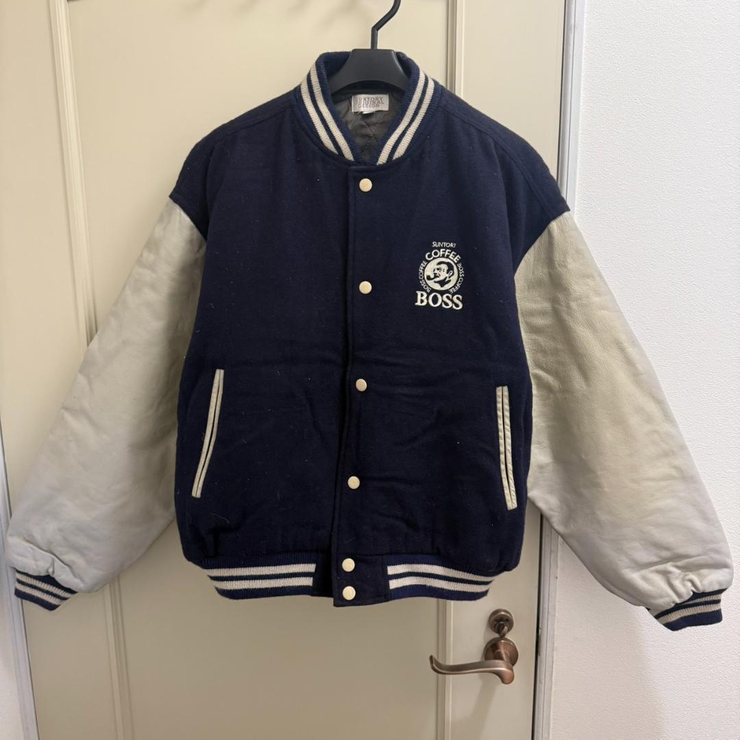 非売品！サントリーボスジャンBOSSジャン袖革レザースタジャンアワードジャケット