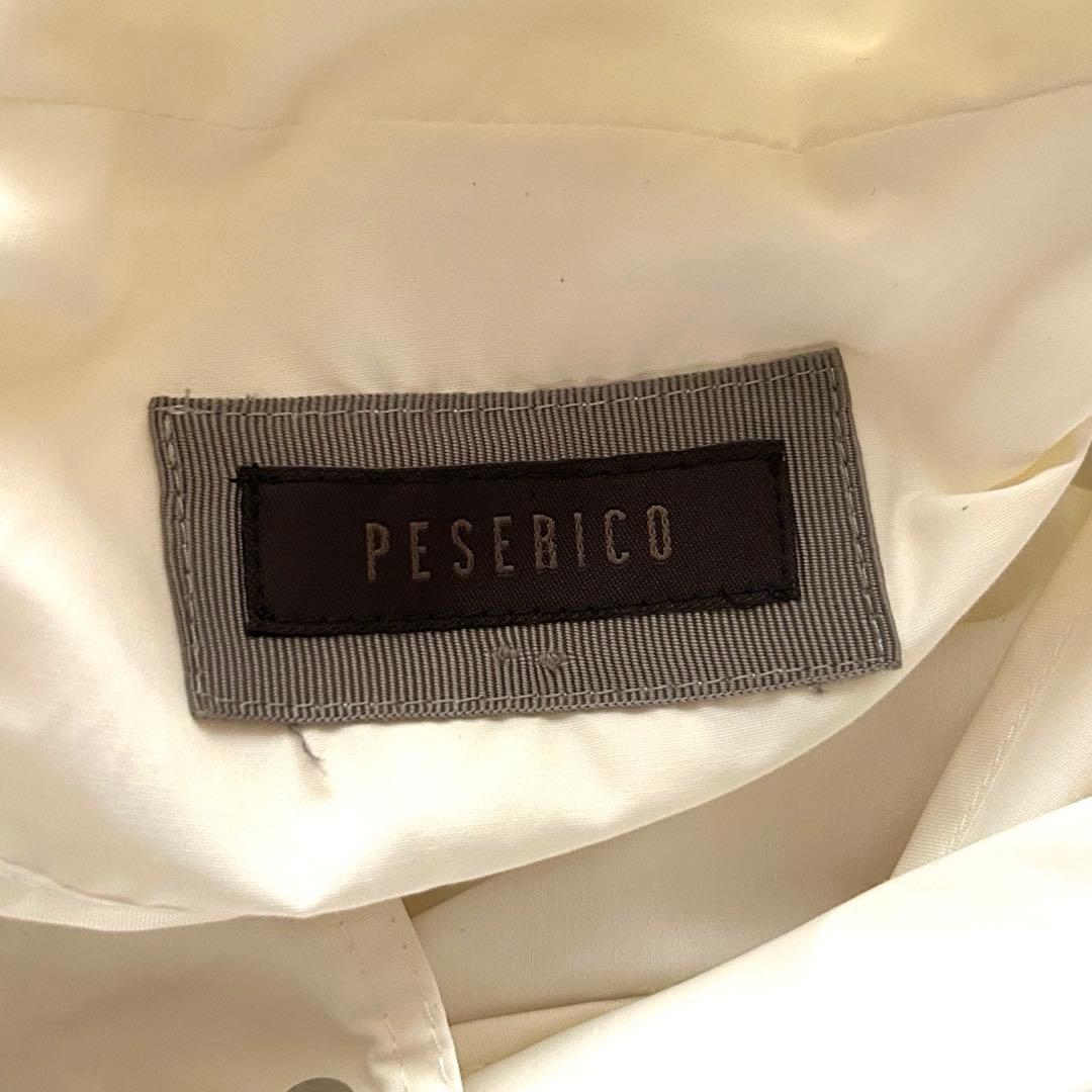 Pesericoペセリコ　ライトコート　ブルゾン　襟2wayデザイン　白　L相当