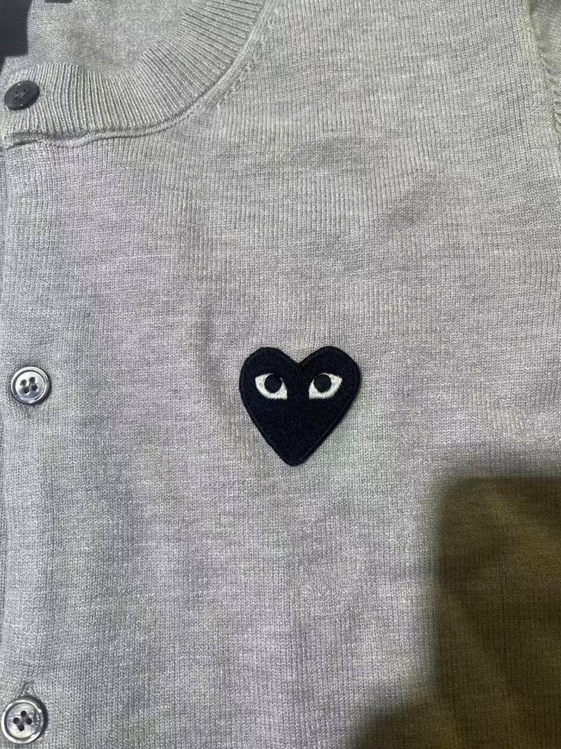 PLAY COMME des GARCONS カーディガンM-XL#11 グレー