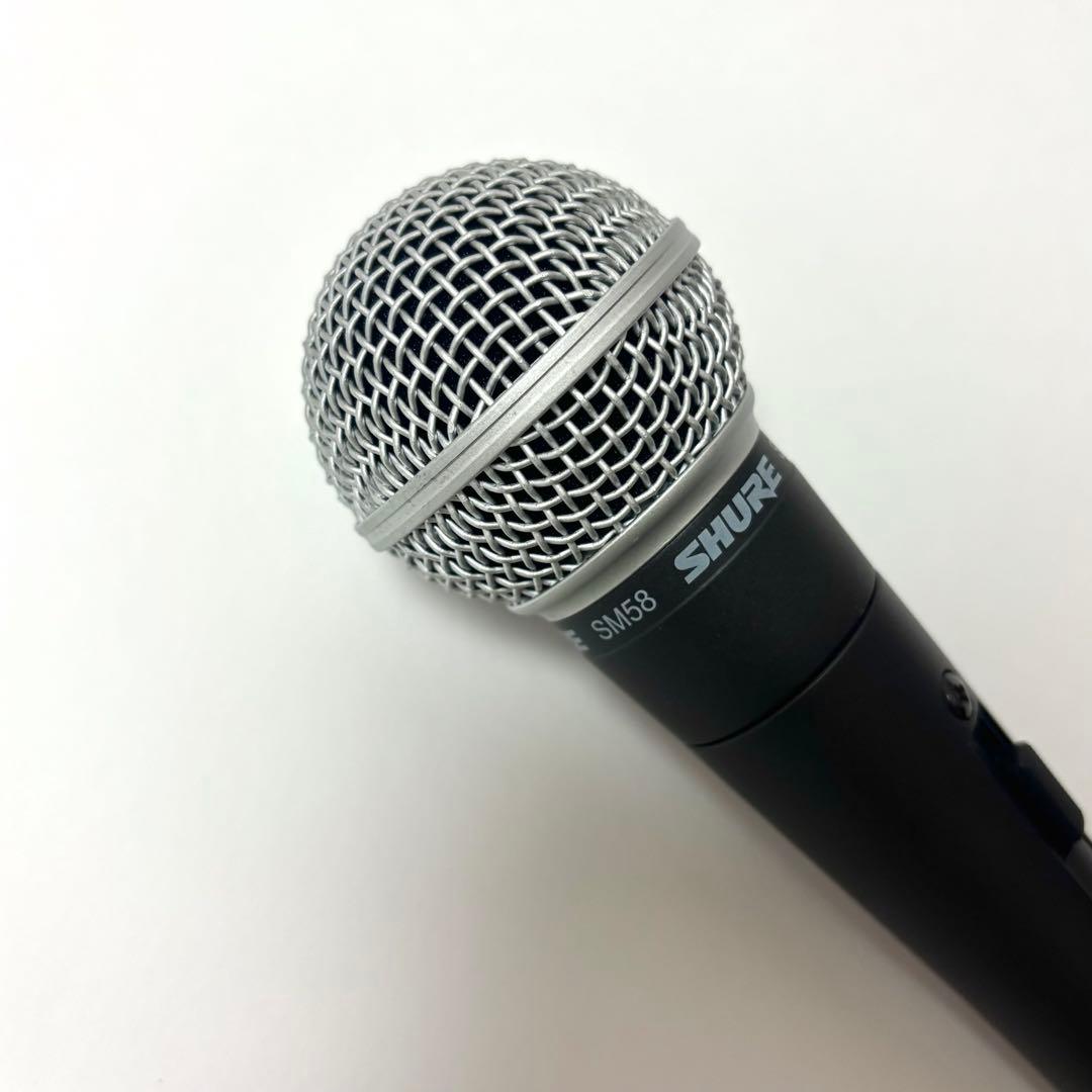 SHURE SM58 ダイナミックマイク マイクホルダー&ケース付き