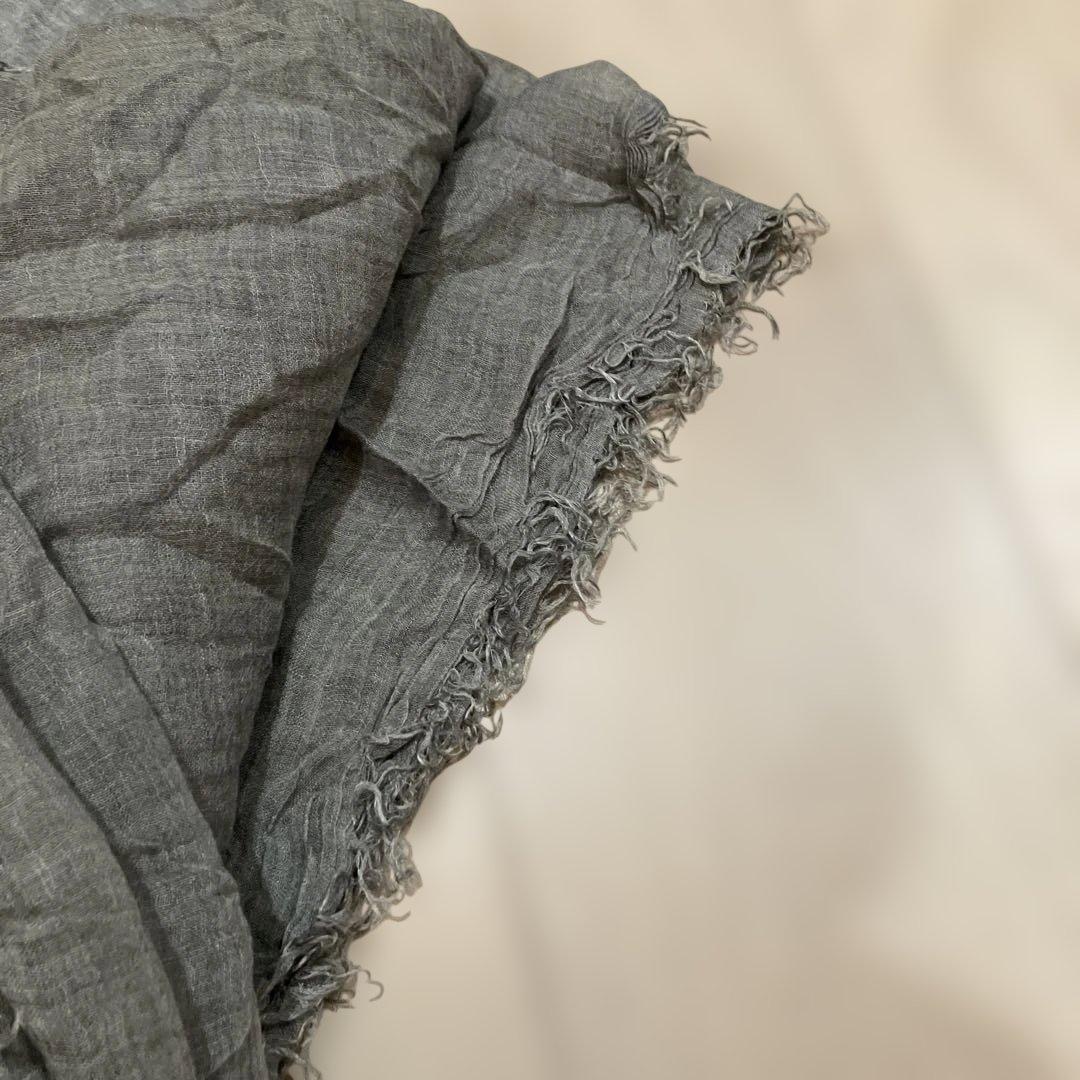 美品Faliero Sarti ストール スカーフ カシミヤ混 杢グレー