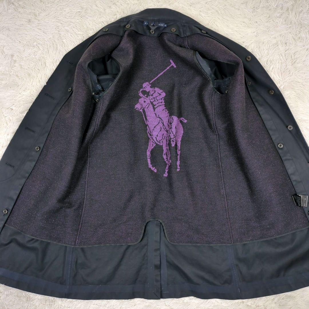 美品【M】ラルフローレン　2way　ステンカラーコート　ビッグポニー　ライナー