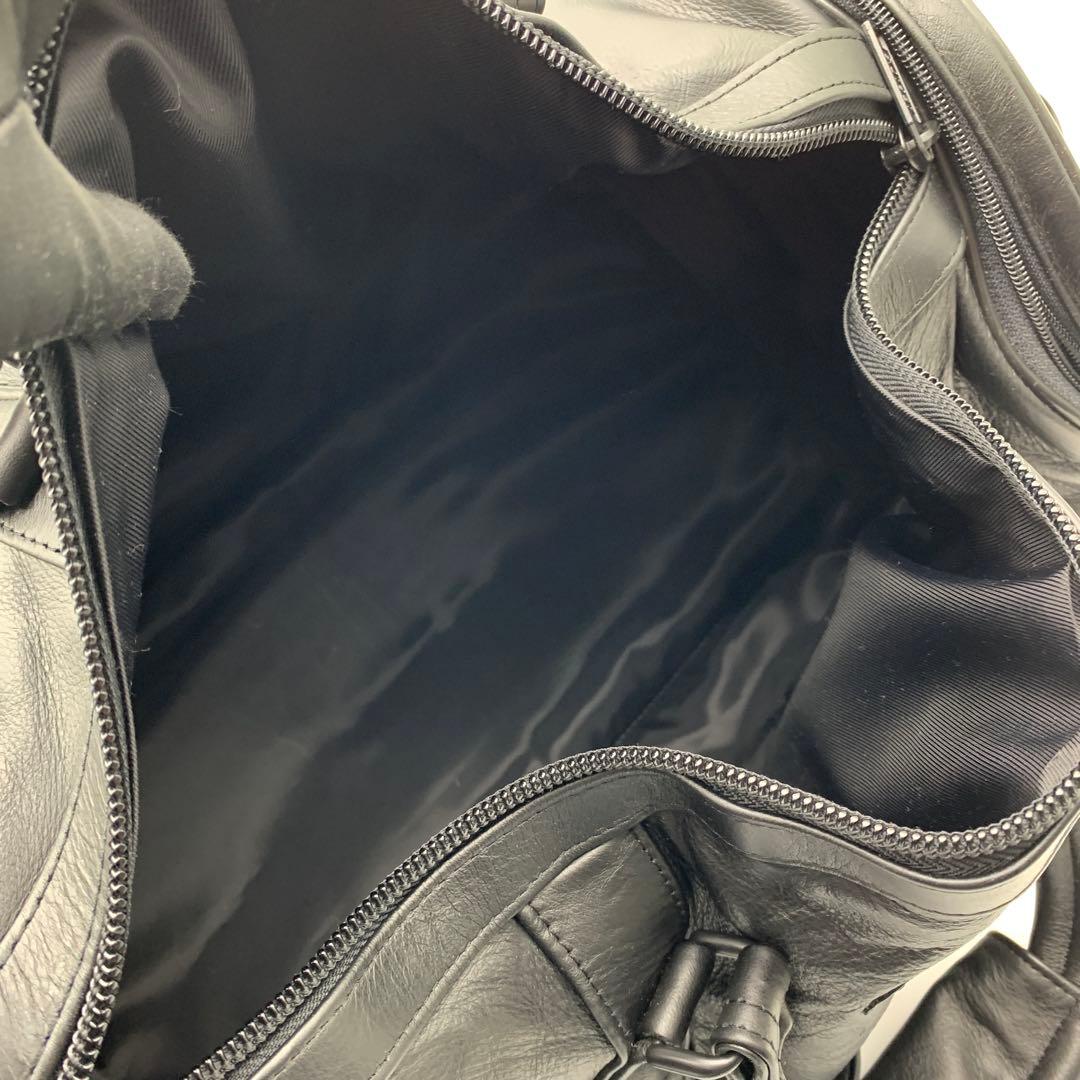【美品】ARGADIS レザー ボストンバッグ 2WAY 大容量 ブラック