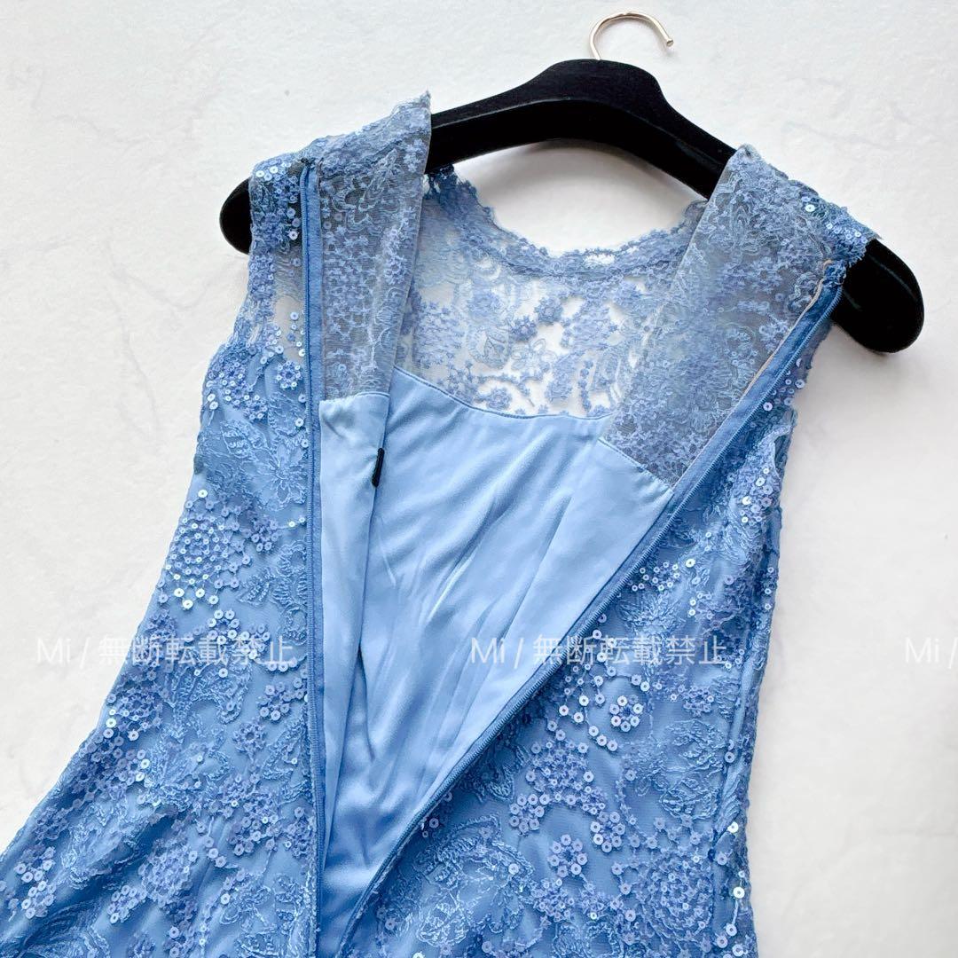【TADASHI SHOJI】スパンコール 刺繍 ノースリーブドレス ワンピース