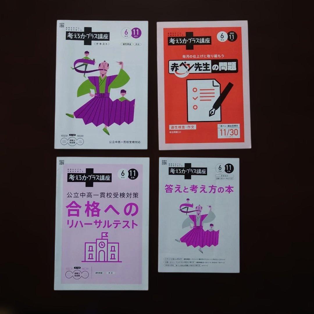 ☆*☆様 公立中高一貫校受検講座★進研ゼミ考える力プラス講座 5年3月〜6年1月