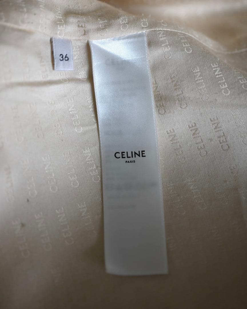 セリーヌ CELINE ツイードジャケット ベルヌイユ カシミア