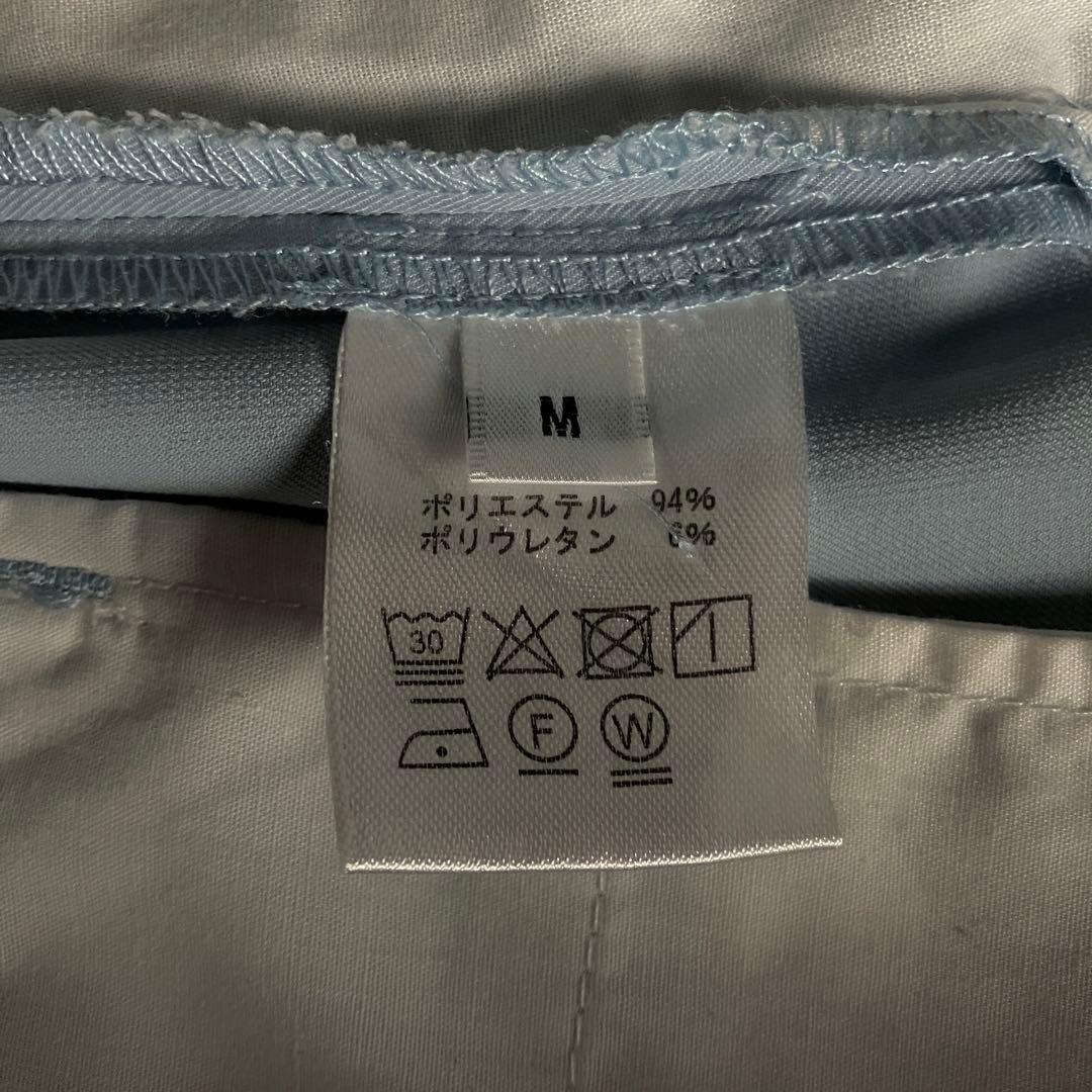 極美品✨ セットアップ 長袖シャツ&パンツ ダブルポケット ライトブルー M〜L