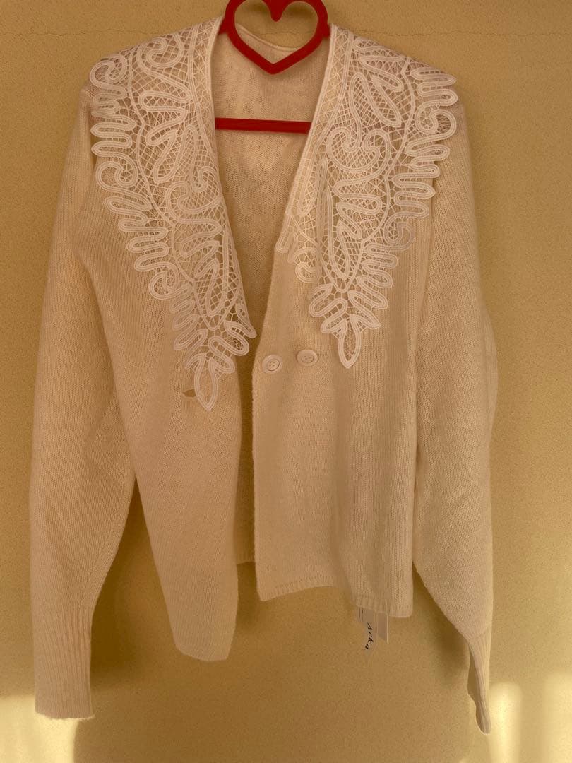 【正規品】Acka lace collar knit cardigan