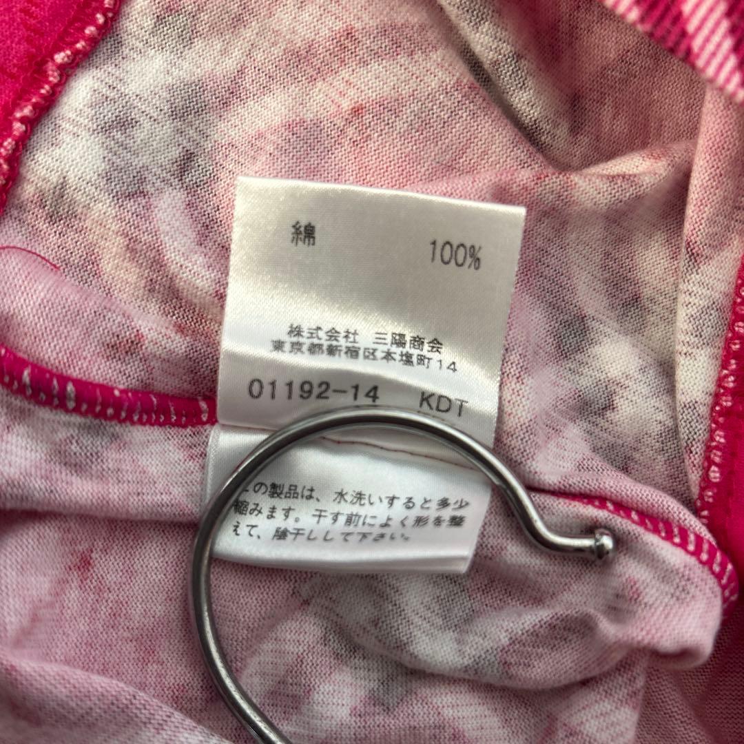 美品✨バーバリーブルーレーベル ノバチェック 総柄カットソー ピンク　ホース刺繍