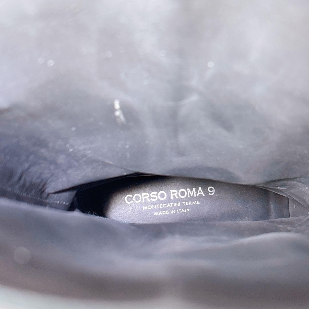 美品 CORSO ROMA 9 ロングブーツ インヒール 本革 シャークソール