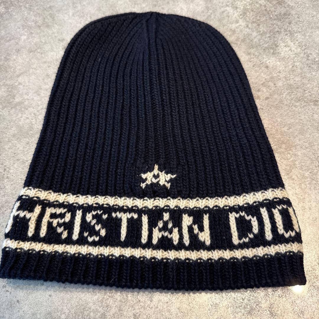 CHRISTIAN DIOR ニットビーニー ネイビー