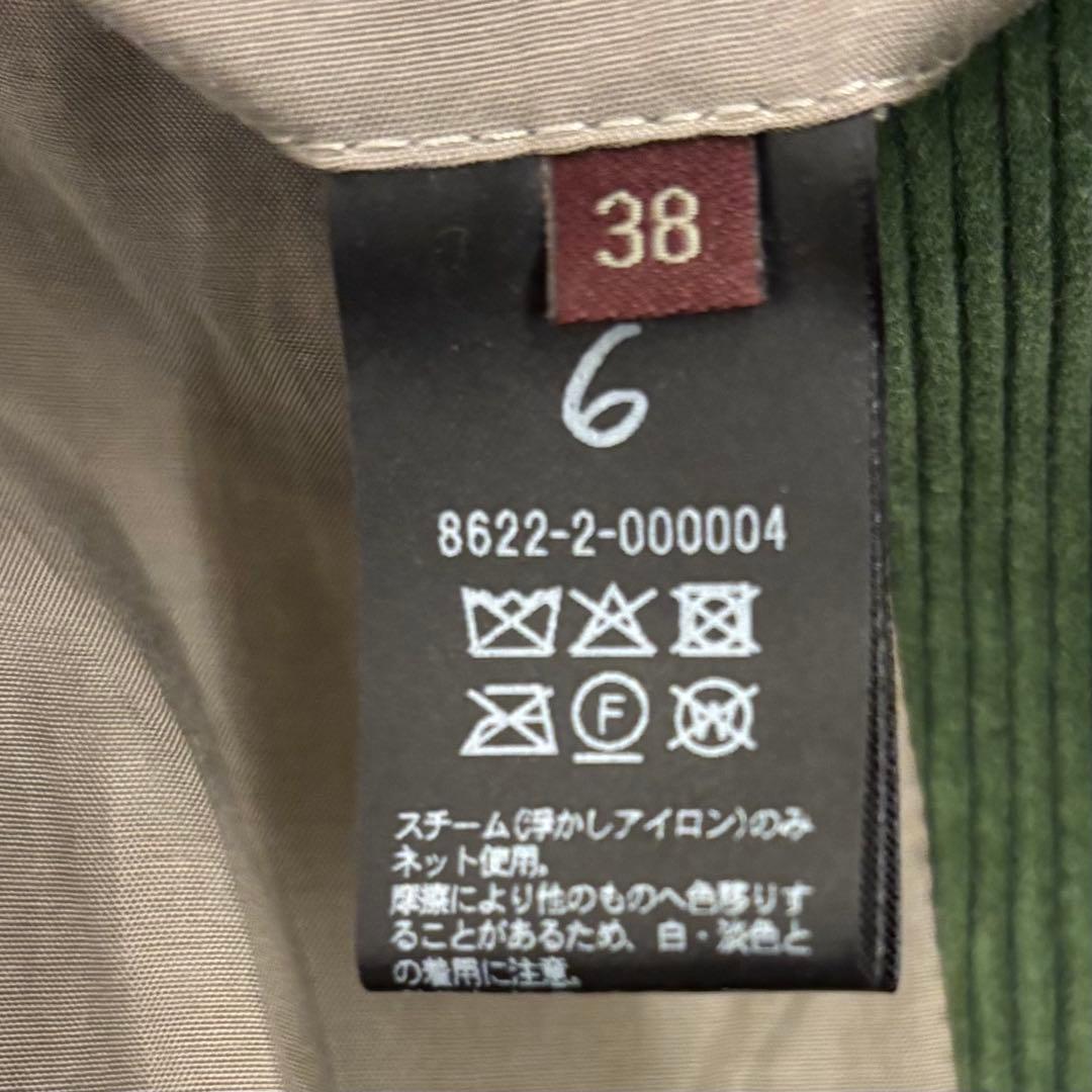 ＜6(ROKU)＞コットン コーデュロイビッグ ジャケット 25FW 38