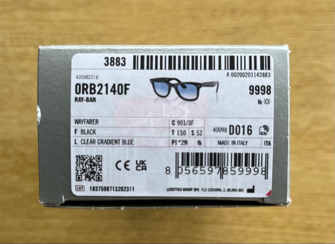 【新品未使用】Ray-Ban ウェイファーラー RB2140F 901/3F