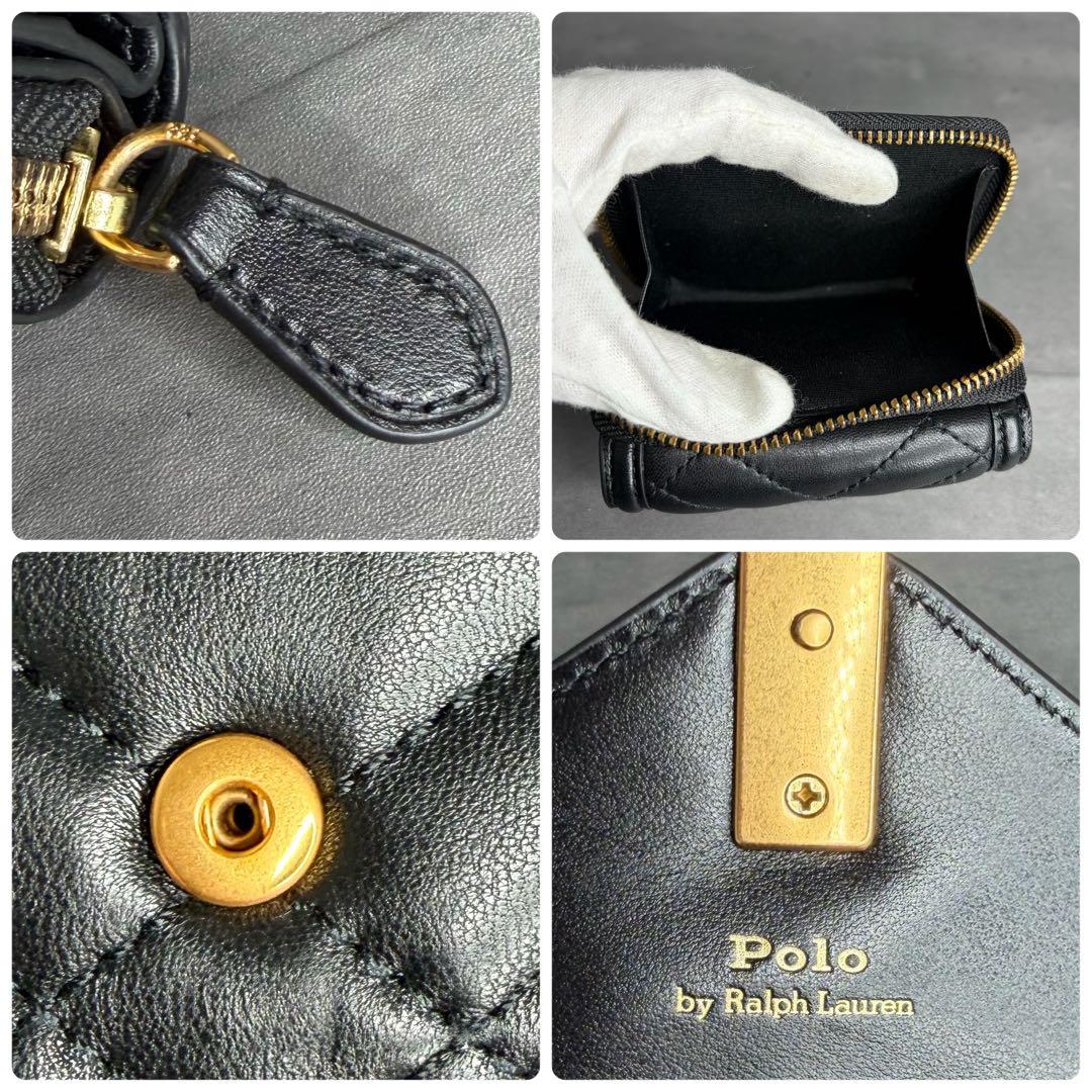 【新品同等】ポロ ラルフローレン IDコレクション 三つ折り財布 黒
