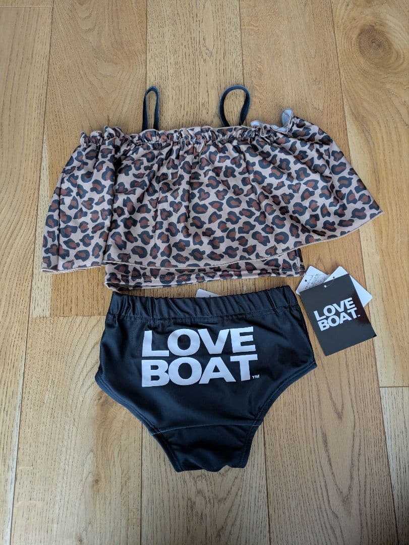 【未使用】バースデイ コギャル LOVE BOAT 水着 140 ヒョウ柄