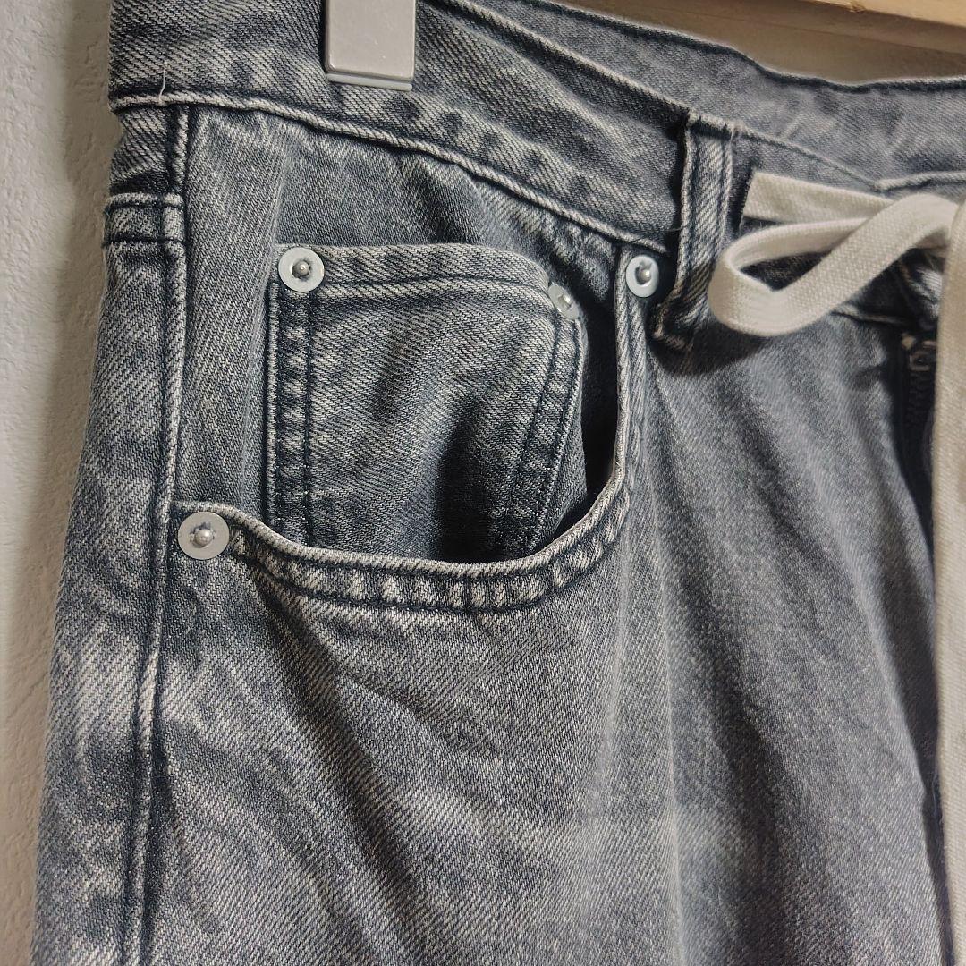 Whim Gazette ウィムガゼット　ドロストデニムパンツ　34 グレー