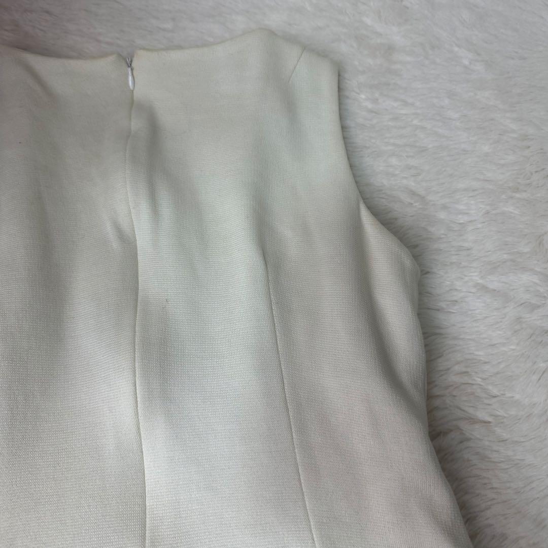 希少 ドルガバ DGロゴ ホワイトノースリーブワンピース 44 伊勢丹 XL